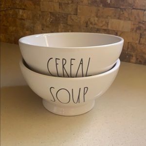 2 Rae Dunn Bowls Soup & Cereal